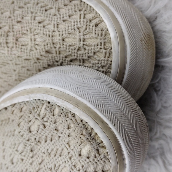 Keds Since 1916 Cream Crochet Fabric Upper Almond Toe Low Heel Slip On Sneaker - Picture 14 of 16